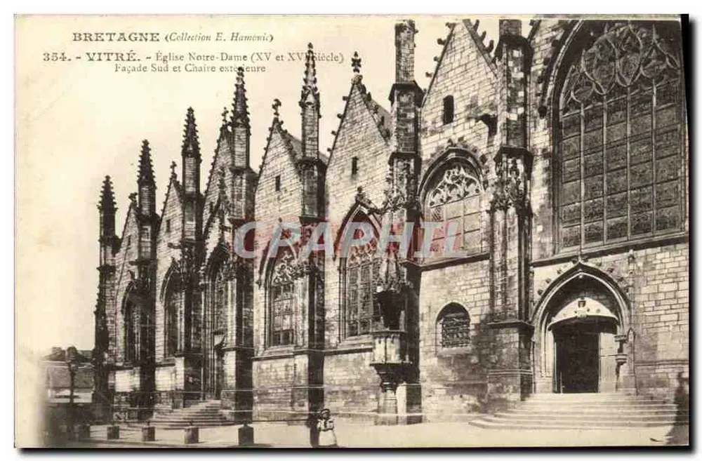 Vitré — Kirche Notre-Dame (15. und 16. Jahrhundert) — Sammlung E. Humonie, n° 354 - Vorderseite