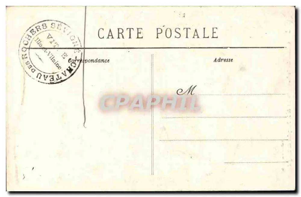 Vitré — Château des Rochers — Le Lit de la Marquise de Sévigné — Collection H.P. - Rückseite