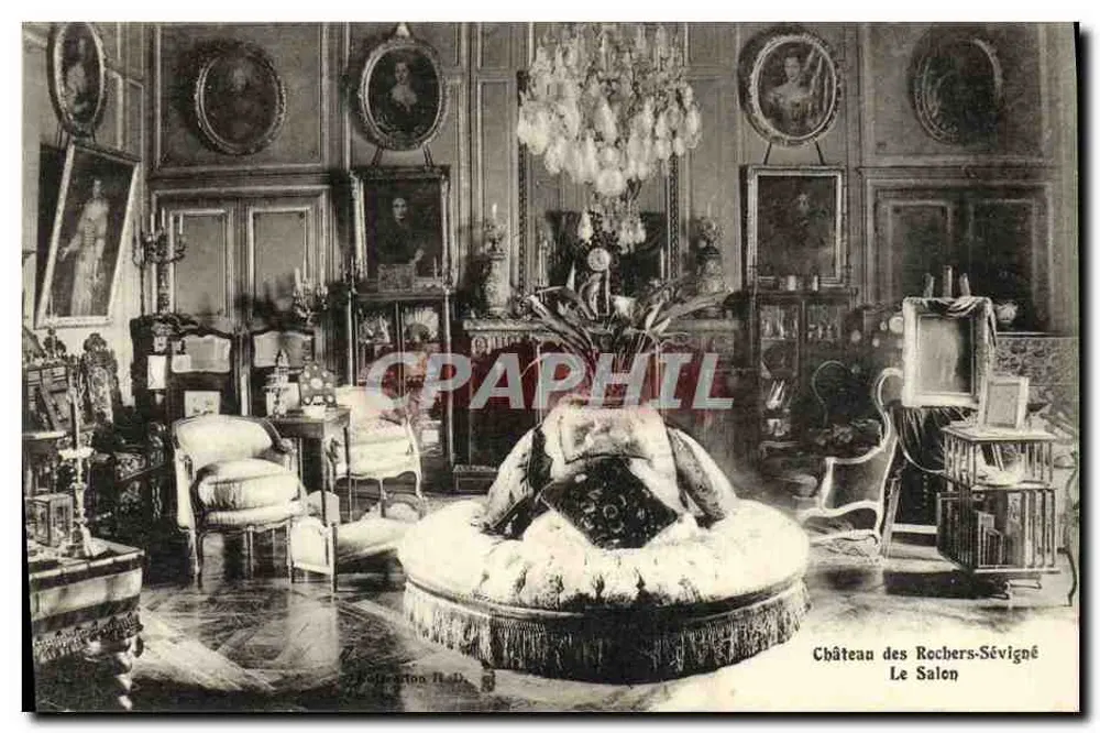 Château des Rochers-Sévigné — Der Salon — anonymer Verlag, n° 113 - Vorderseite