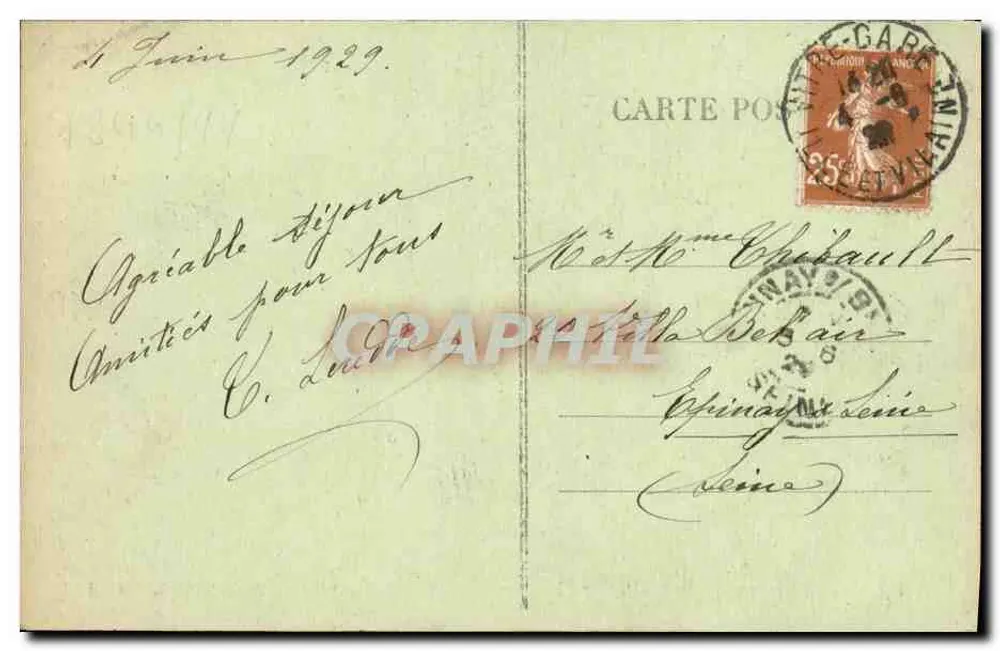 Vitre — Der Botanische Garten — Verlag: Nouvelles Galeries, Vitre - Rückseite