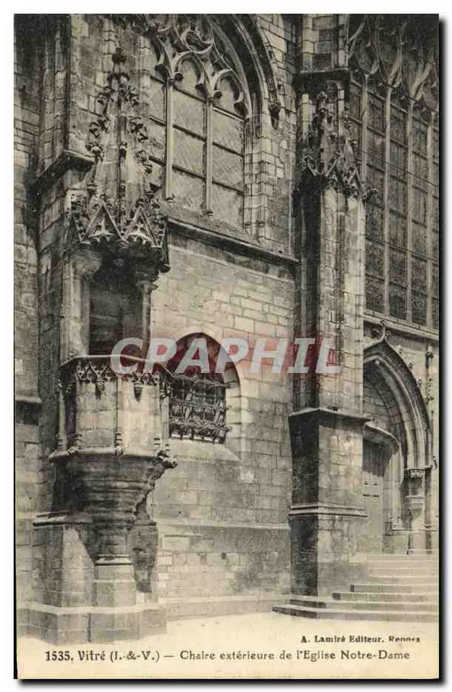 Vitré (Il.&-V.) — Außenpulpit der Kirche Notre-Dame — A. Lamiré Verlag, Rennes - Vorderseite