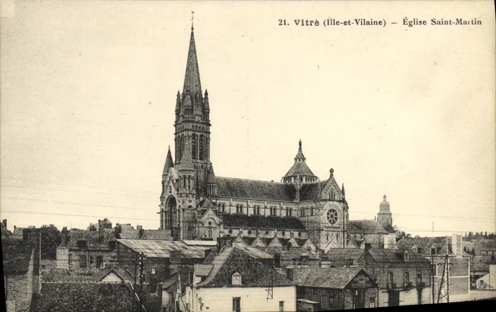Vitré (Ille-et-Vilaine) — Igreja de São Martinho — J. Morvan, editor - Frente