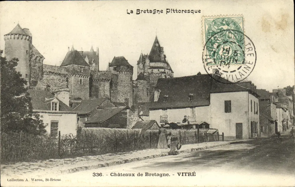 Castelos da Bretanha — VITRÉ — Coleção A. Waron, St-Brieuc — n°336 - Frente