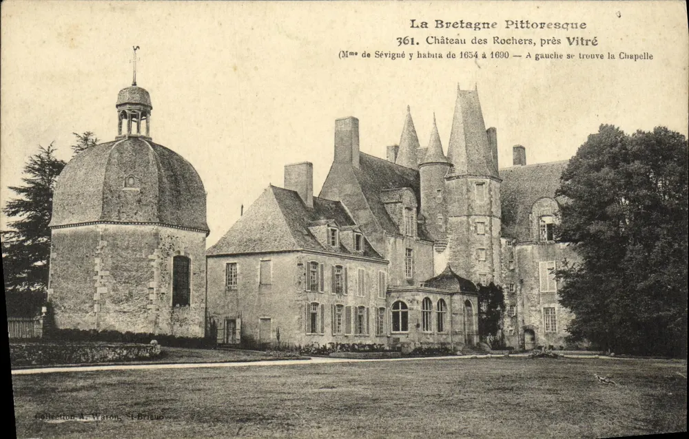 Castelo dos Rochers, perto de Vitré — A Bretanha Pitoresca — Coleção A. Waton, St Briac - Frente