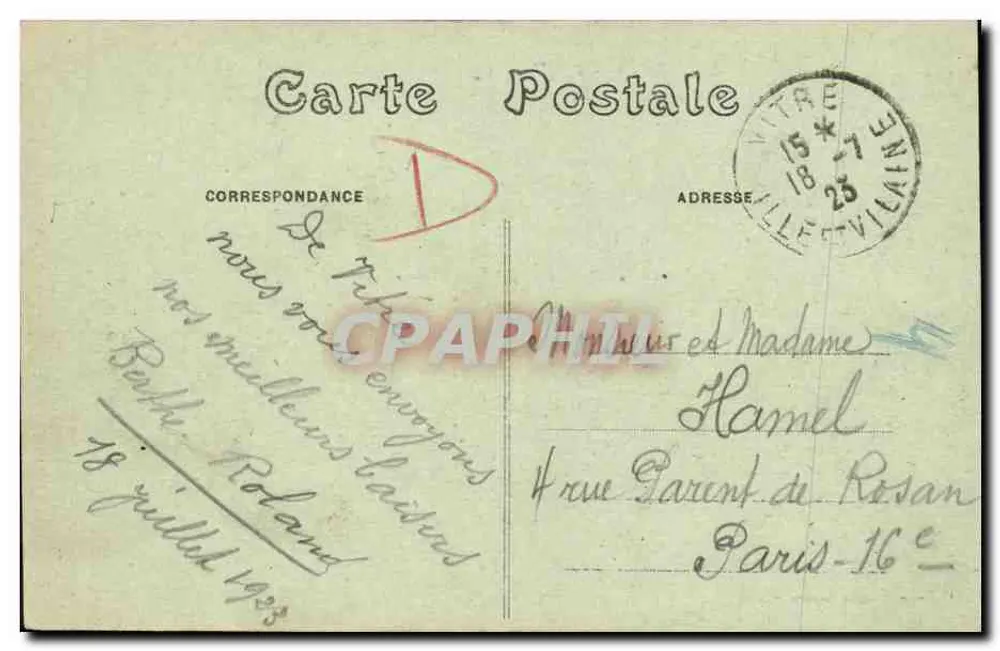 Vitré (Il.&-V.) — Vista geral do Castelo, lado Oeste — L. Lémiré, Editor, Rennes - Verso