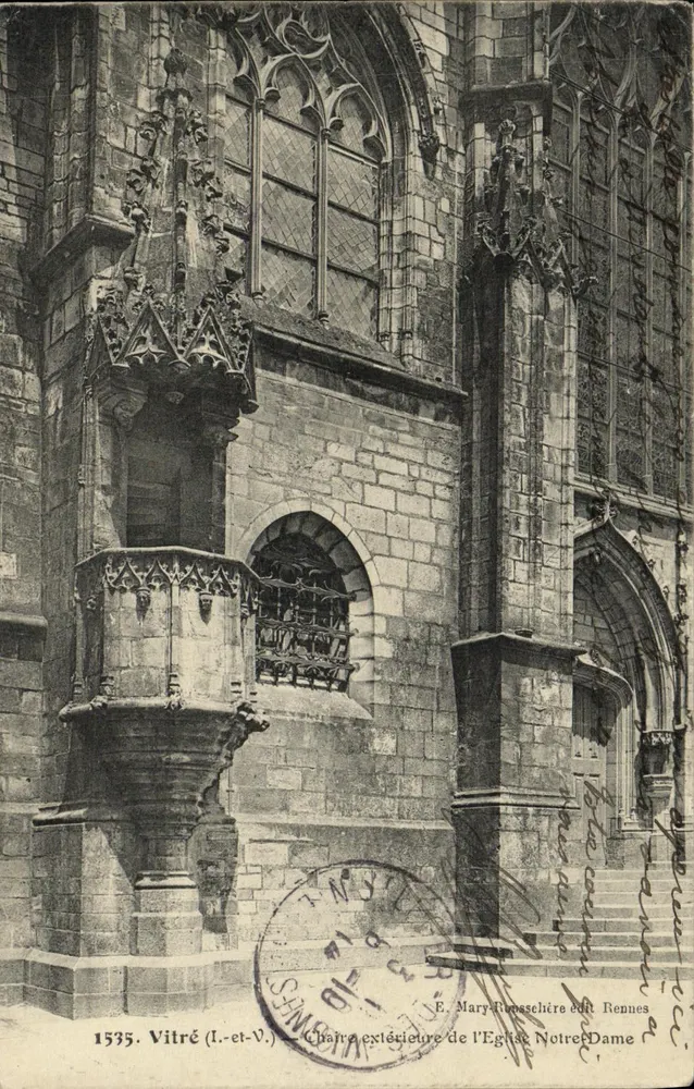 Vitré (Ille-et-Vilaine) — Äußere Kanzel der Kirche Notre-Dame — E. Mary-Riopossière, Verlag Rennes - Vorderseite