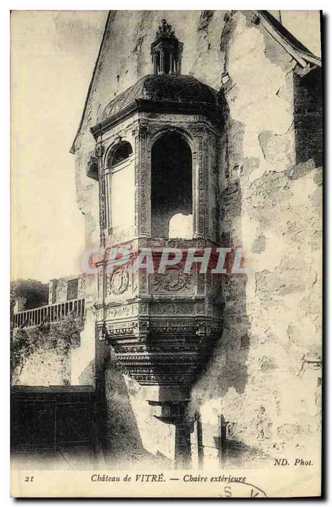 Castillo de VITRÉ — Silla exterior — ND. Fot. - Anverso