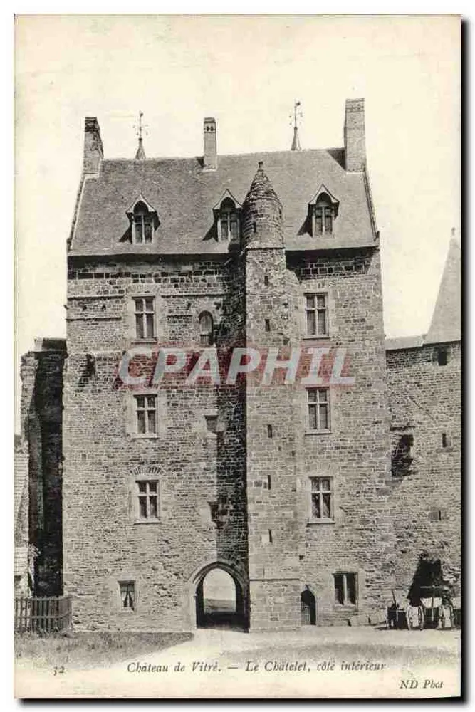 Castelo de Vitré — O Châtelet, lado interno — ND Phot - Frente