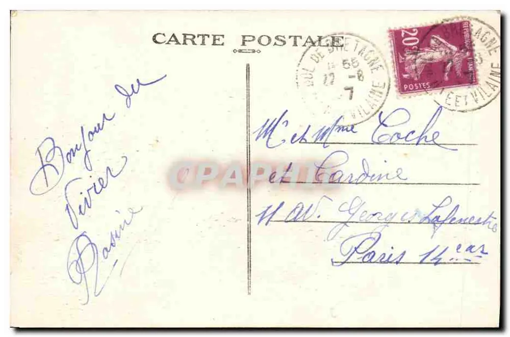 Le Vivier-sur-Mer — Der Hafen unter dem Mondlicht — Côte d'Emeraude, n°13 - Rückseite