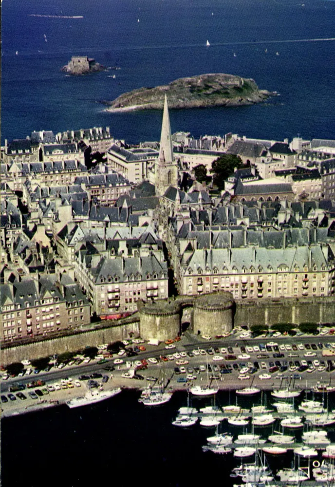 Saint-Malo — Allgemeiner Blick auf den Hafen, den Grand Bé und den Petit Bé — Éditions d'Art JOS - Vorderseite