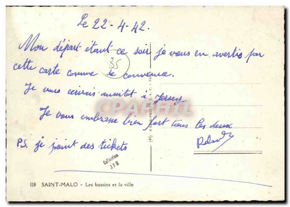 Saint-Malo — Die Becken und die Stadt — Cap - Rückseite