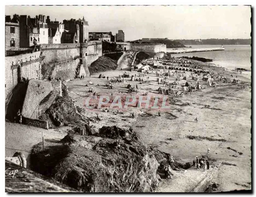 Saint-Malo — Plaża Bon-Secours — Real-Photo C.A.P. Strasbourg - Awers