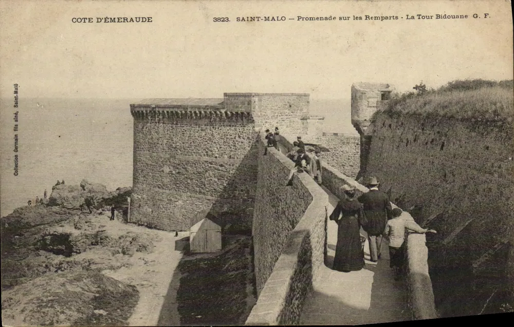 Saint-Malo — Promenade auf den Mauern — La Tour Bidouane — G. F. — Sammlung Germain fils, Saint-Malo - Vorderseite