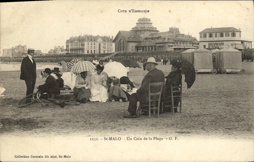 St-Malo — Un Coin de la Plage — G. F. (éditeur Germain fils, n° 1231) - Frente