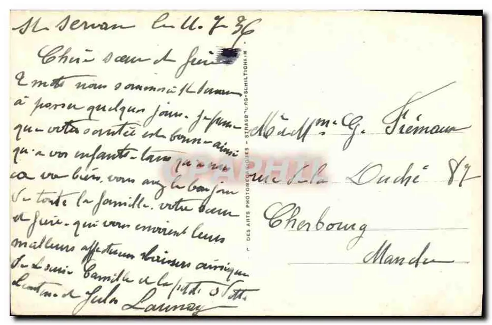 St-Malo - Nowy Môle — Stara pocztówka n°160, wydawca Des Arts Photographiques - Rewers
