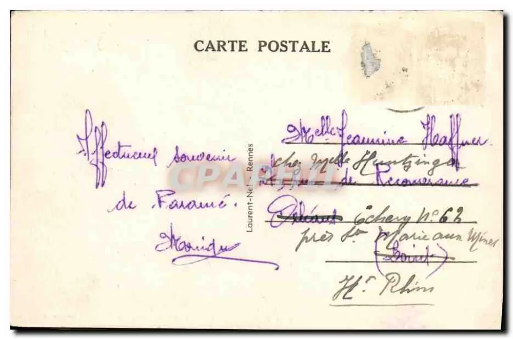 Saint-Malo — Der Dampfer nach Southampton — Verleger Rennes 68 - Rückseite