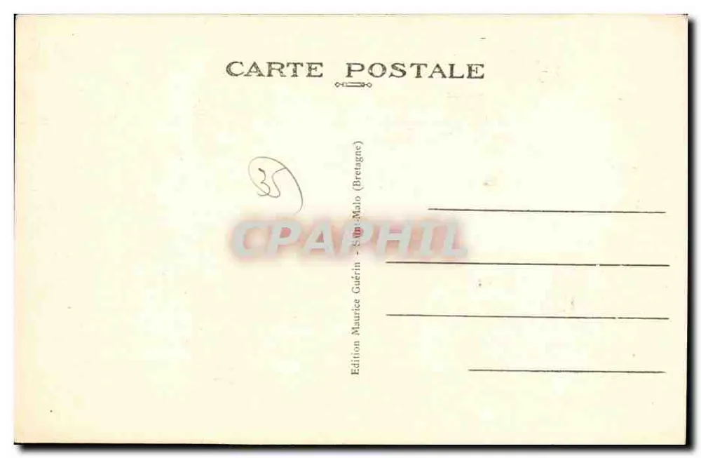 Kochkrabbe — Werbung für Saint-Malo — Édition Maurice Guérin - Rückseite