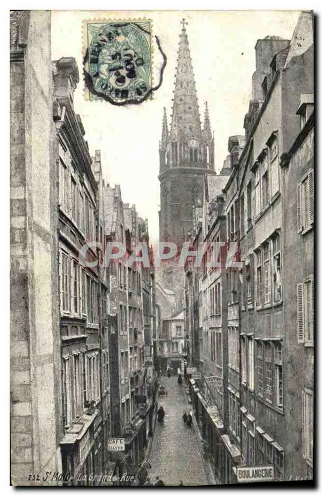 Saint-Malo — A Grande-Rua — editor CAFÉ HAVRE, n°732 - Frente