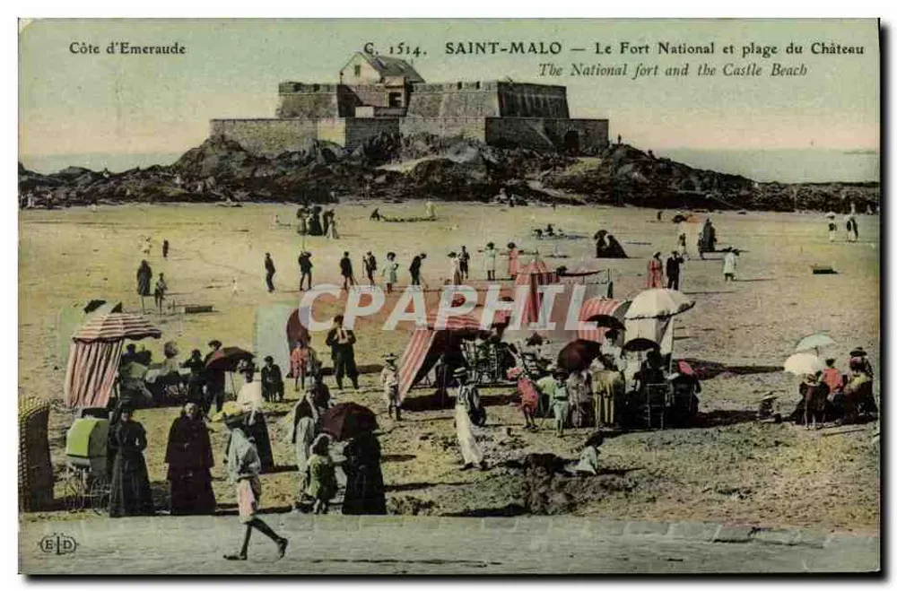 Saint-Malo — Der Nationale Festung und Schlossstrand — G. 1514 - Vorderseite