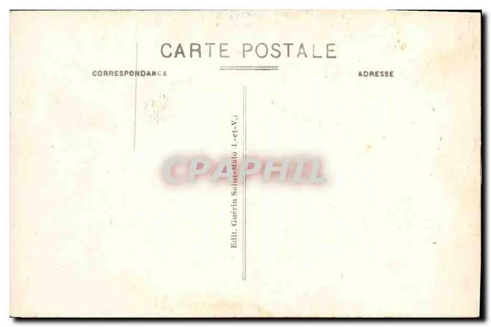 Saint-Malo - Jardim das Douves — Côte d’Emeraude — G.F. n°5158 - Verso