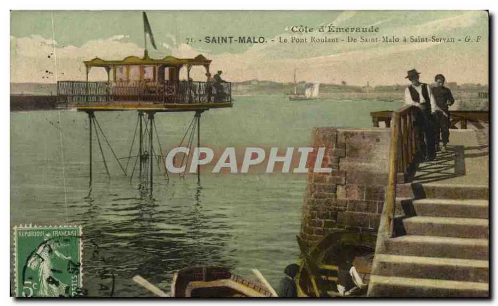 Saint-Malo — Die Rollbrücke — Von Saint-Malo nach Saint-Servan — G.F. - Vorderseite