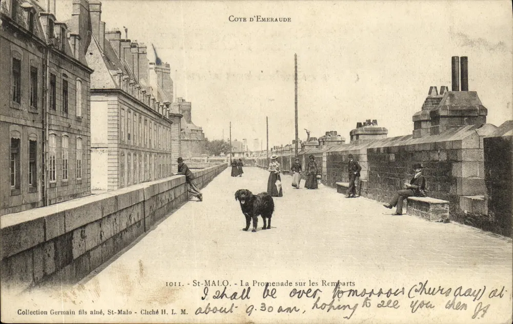 St-Malo — Die Promenade auf den Mauern — Sammlung Germain fils, St-Malo - Vorderseite