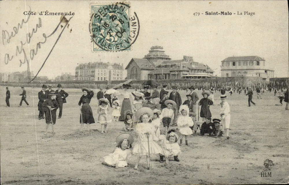Saint-Malo - A Praia — Costa da Esmeralda, n°479, editor HLM - Frente