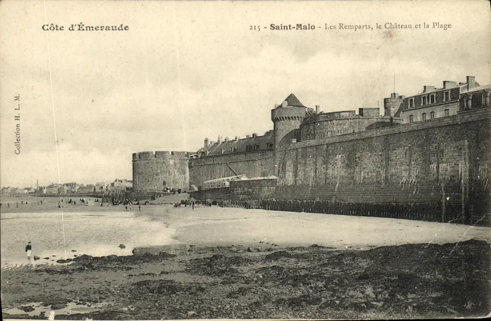 Saint-Malo — Die Mauern, das Schloss und der Strand — Côte d'Émeraude, n°215 - Vorderseite