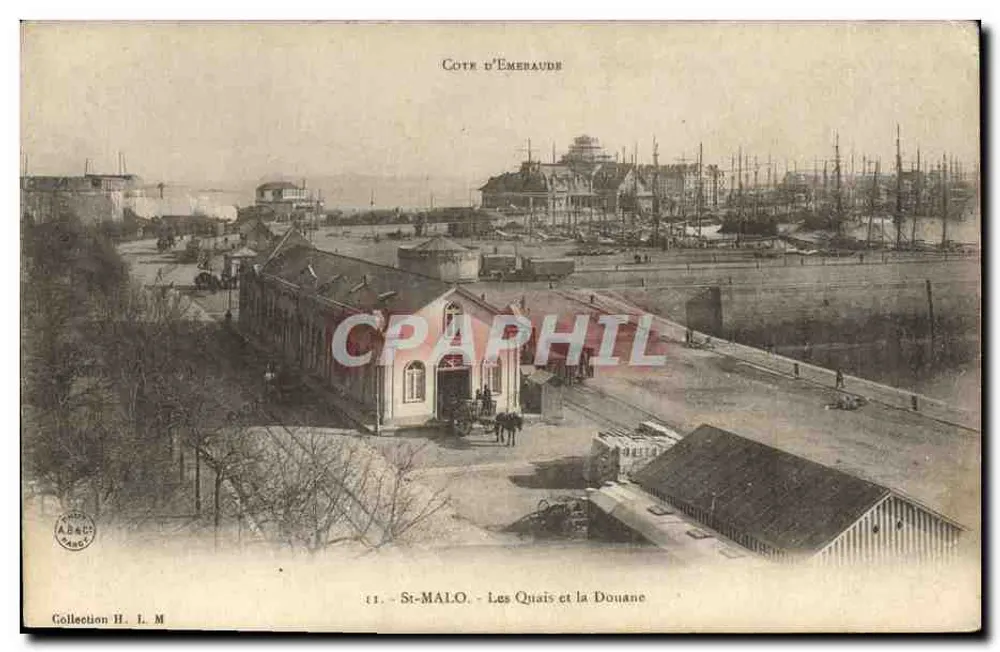 St-Malo - Os Quais e a Alfândega — Coleção H. L. M. - Frente