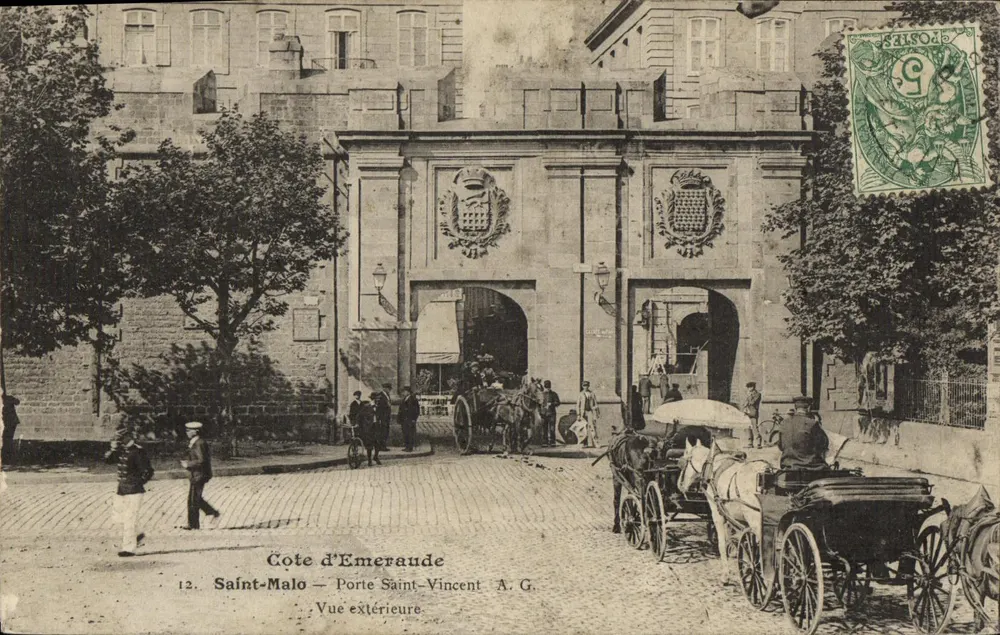 Saint-Malo — Porte Saint-Vincent — Außenansicht — A.G. — n°12 - Vorderseite