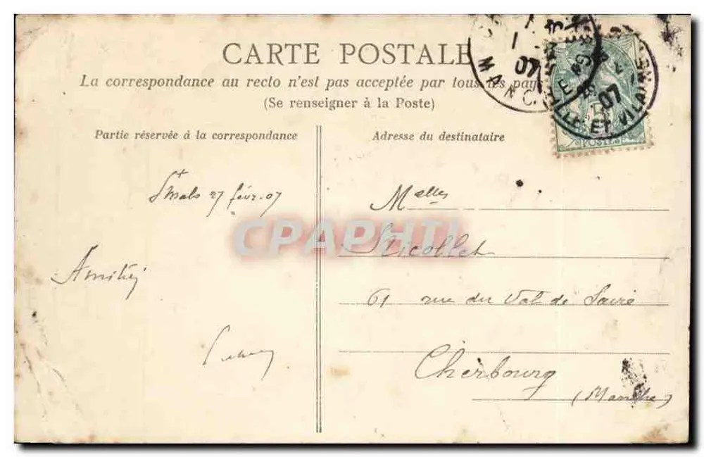 Saint-Malo - Die Große Pforte. Außenansicht. A.G. - Rückseite