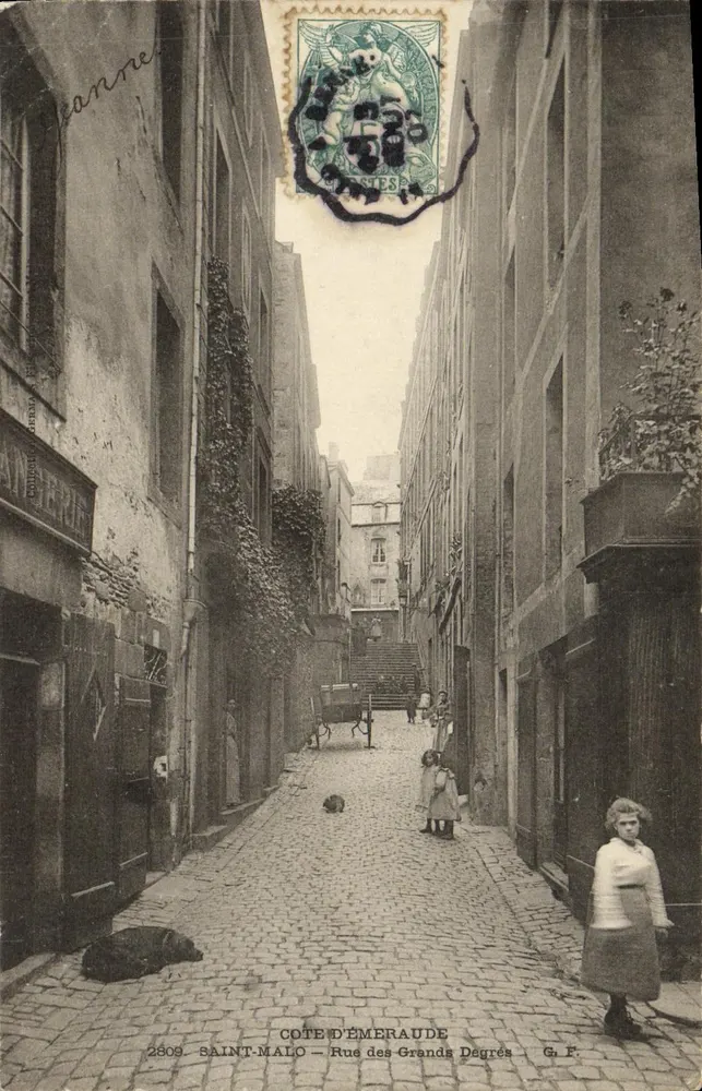 Saint-Malo — Rue des Grands Degrés — G. F. — n°2809 - Vorderseite