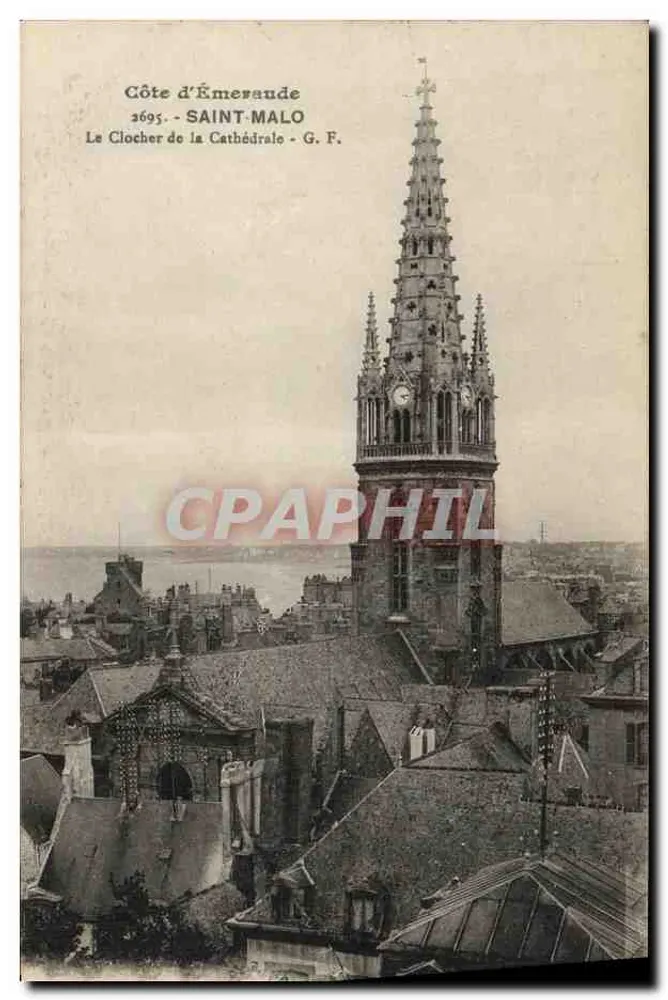 Saint-Malo — Der Turm der Kathedrale — G. F. n° 3695 - Vorderseite