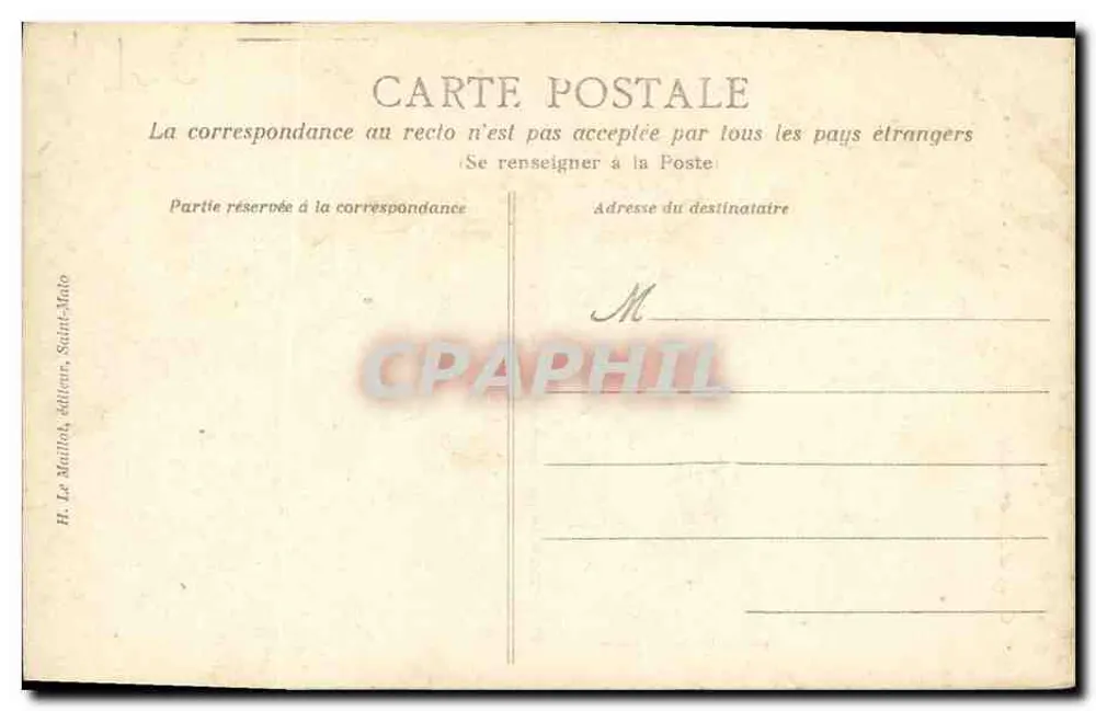 Saint-Malo — A Catedral — H. Le Maillot, editora - Verso