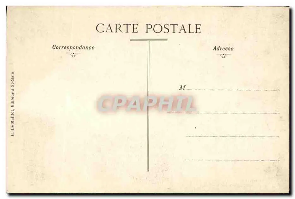St-Malo - La Grande-Rue — vista della cattedrale — H. Le Malliot, editore - Verso
