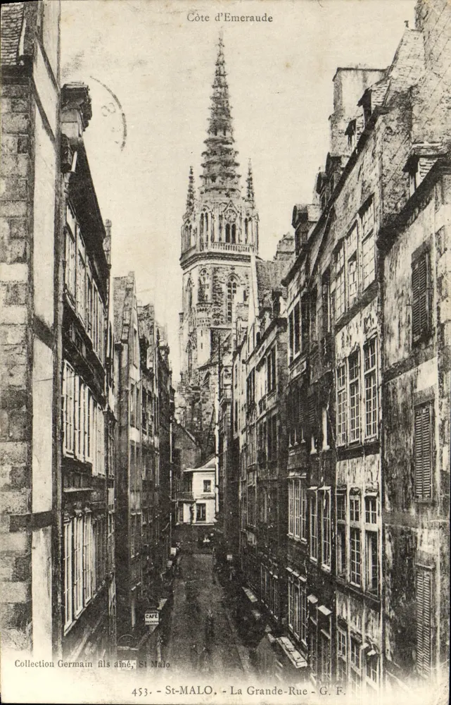 St-Malo - A Grande-Rua - Costa da Esmeralda - Coleção Germain filho mais velho, n°453 - Frente