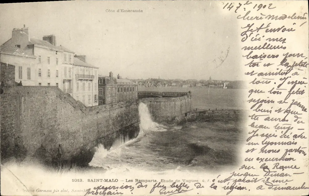 Saint-Malo — Die Mauern. Studie zu Wellen — Küste von Émeraude - Vorderseite