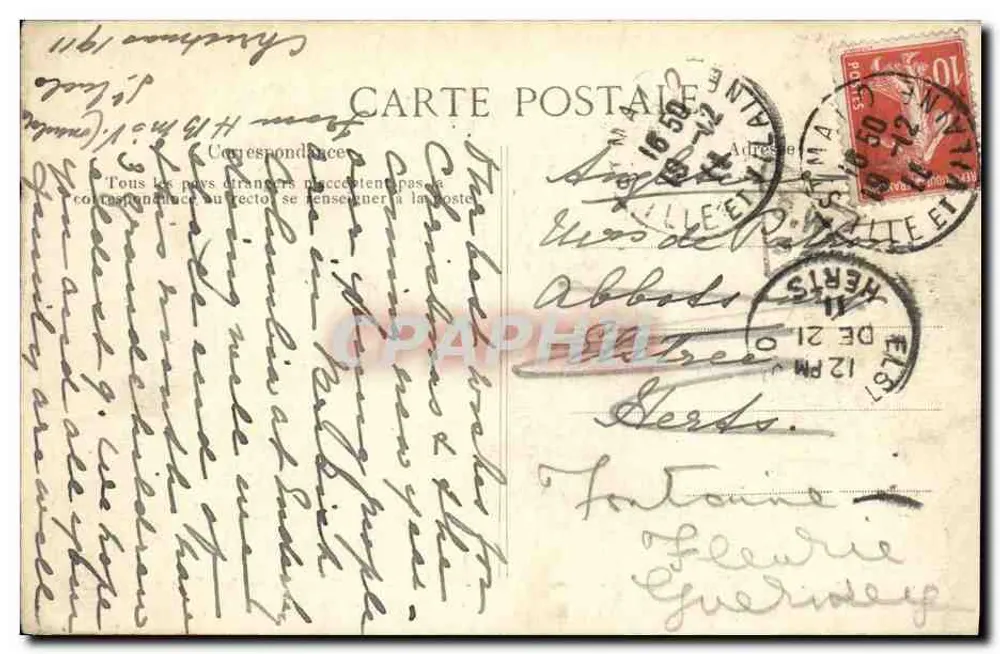 Saint-Malo — Die Mauern von Bon-Secours — Verlag E.D. n°1494 - Rückseite