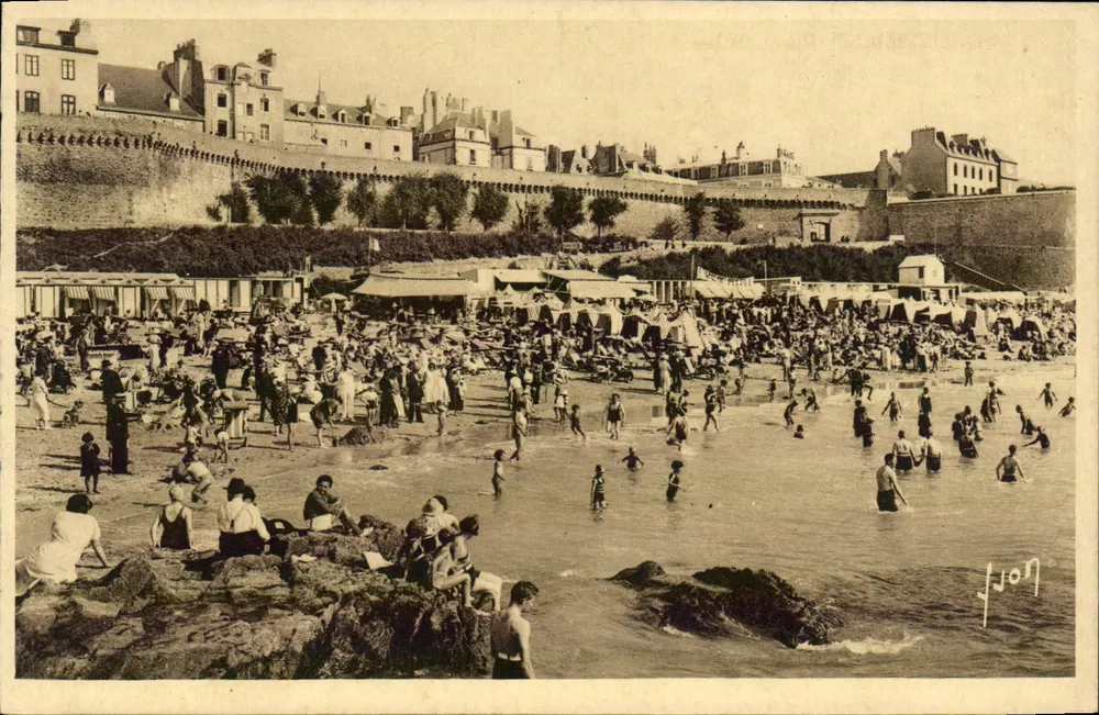 Saint-Malo — Praia de Bon-Secours — Edições de Arte YVON - Frente