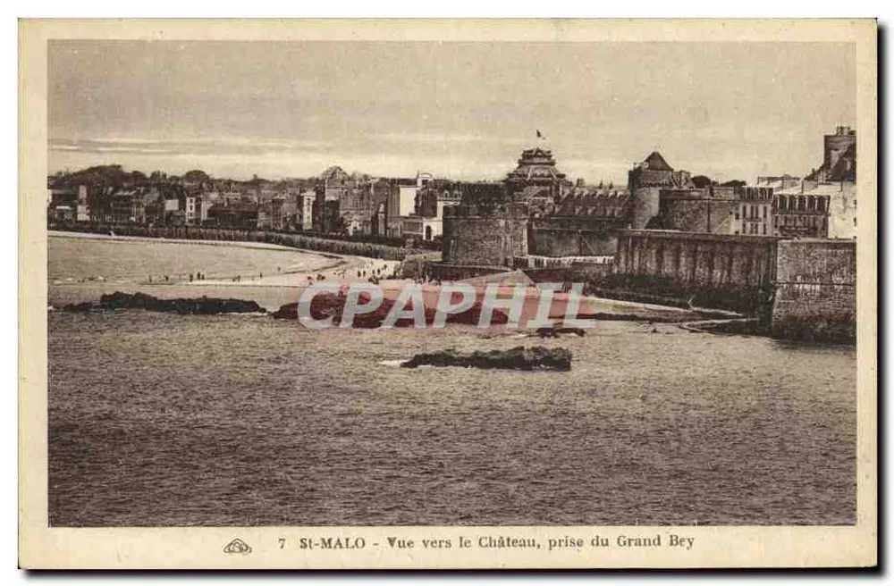 St-Malo - Blick zum Schloss, aufgenommen vom Grand Bey — n°7 - Vorderseite
