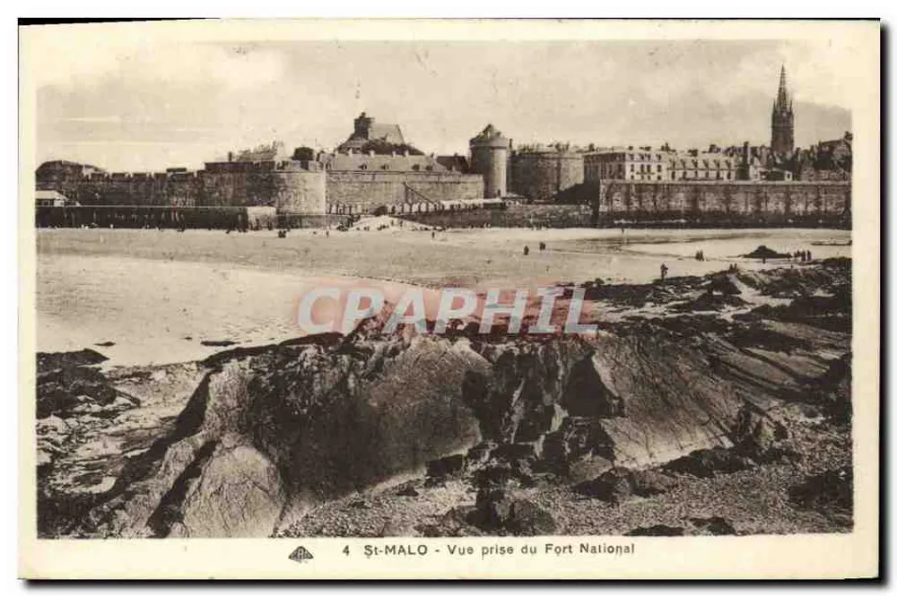 St-Malo - Ansicht vom Fort National — n°4 - Vorderseite