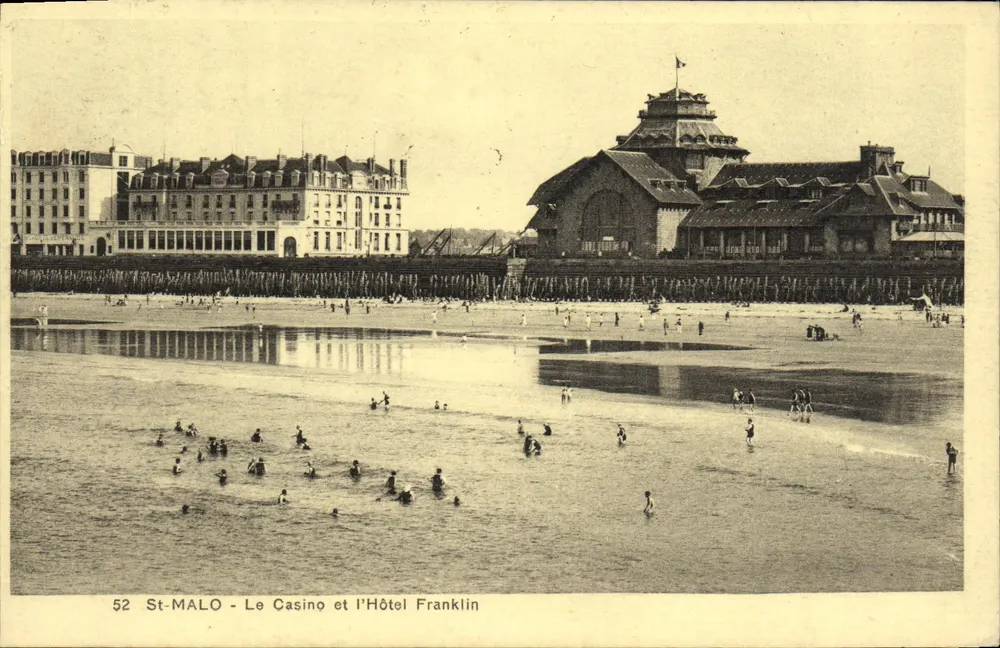 St-Malo - Das Casino und das Hotel Franklin — Verlag 'La Grevette' Nr. 52 - Vorderseite