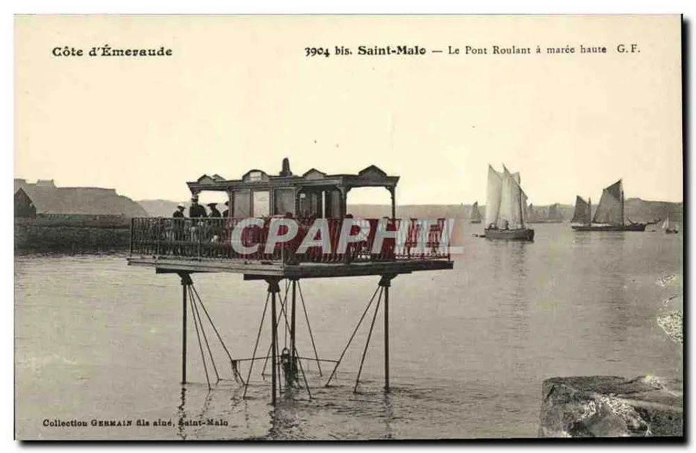 Saint-Malo — Die rollende Brücke bei Ebbe — G.F. — Nr. 3904 bis - Vorderseite