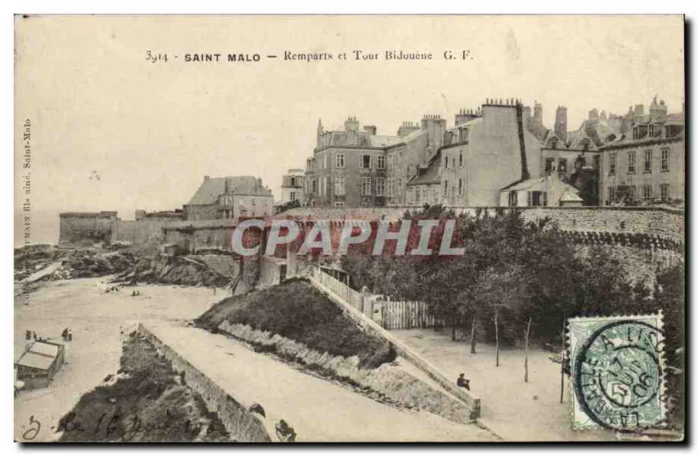 Saint-Malo — Mauern und Turm Bidouène — G.F. n°3914 - Vorderseite