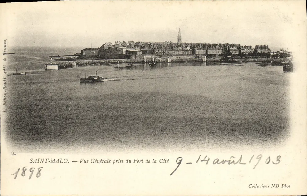 Saint-Malo — Allgemeiner Blick vom Fort der Stadt — L. Brébon-Rault, Verlag in Rennes, Nr. 81 - Vorderseite