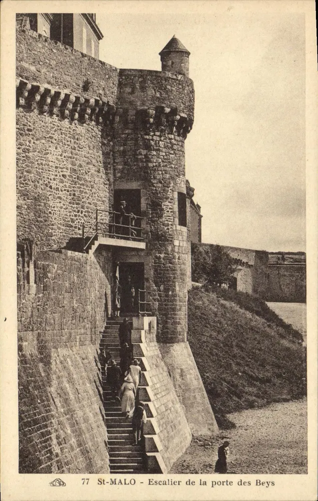 St-Malo — Treppenaufgang zur Bays-Tür — C° Alsace des Arts Photomécaniques, Straßburg - Vorderseite