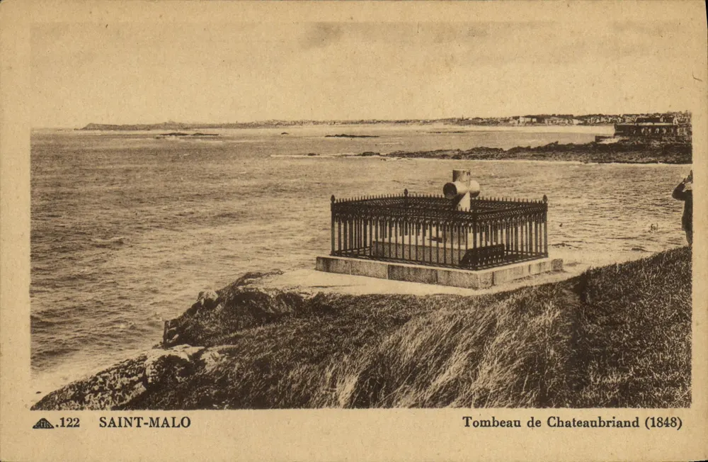 Túmulo de Chateaubriand em Saint-Malo — editor Cité des Arts Mécaniques, n°122 - Frente