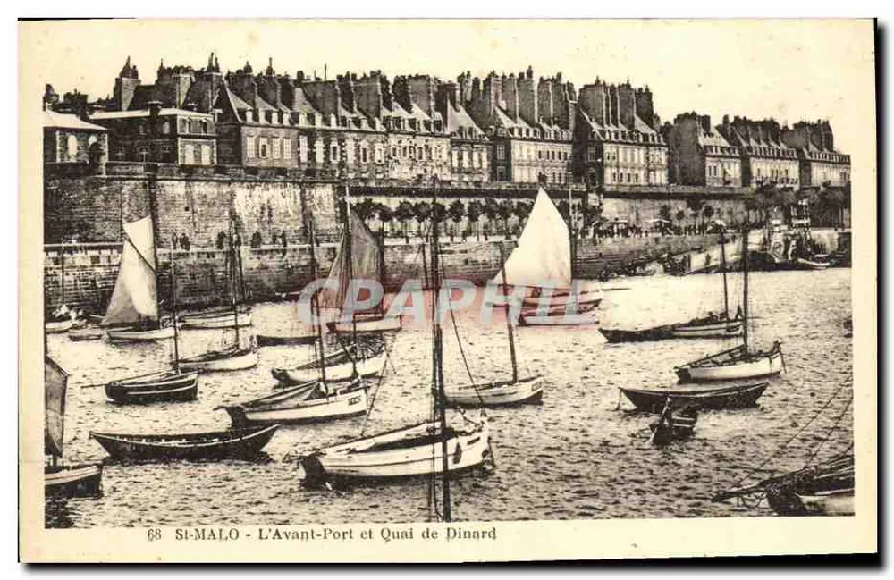 Si-Malo - L'Avant-Port und Quai de Dinard — Verlag: Imprimerie des Arts Indomécaniques, Brabour - Vorderseite