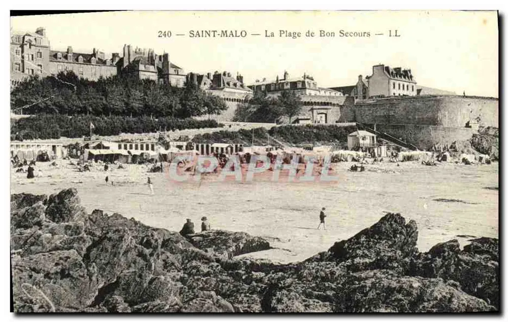 Saint-Malo — A Praia de Bon Secours — I.L. — n°240 - Frente