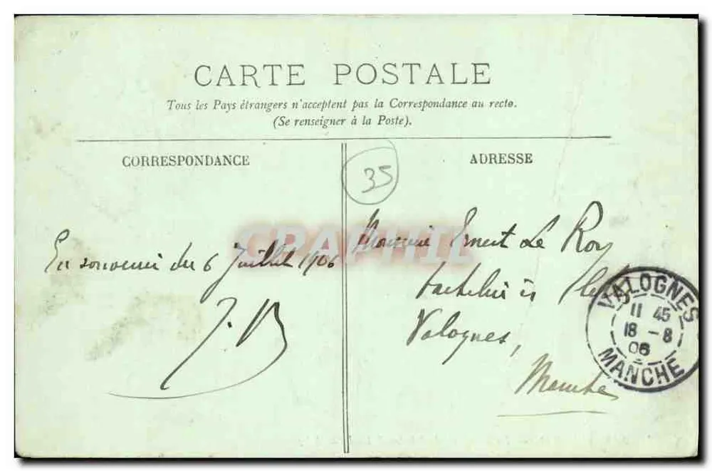 Saint-Malo — Das Grab von Chateaubriand — LL. n° 698 - Rückseite